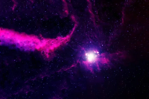 Uzayda Güzel Renkli Nebula Görüntünün Elementleri Nasa Tarafından Döşenmiştir Herhangi — Stok fotoğraf