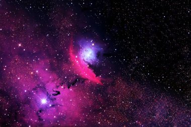 Yıldızları olan renkli ve güzel bir galaksi. Bu görüntünün elementleri NASA tarafından döşendi. Yüksek kalite fotoğraf