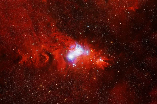 Červená Galaxie Hvězdami Prvky Tohoto Obrazu Byly Poskytnuty Nasa Kvalitní — Stock fotografie