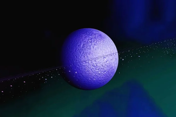 Екзопланета в глибокому космосі. Синій. Елементи цього зображення були обладнані НАСА.. — стокове фото
