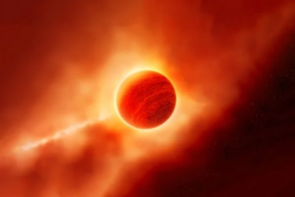 Fantastic hot planet. Elements of this image were furnished by NASA. High quality photo