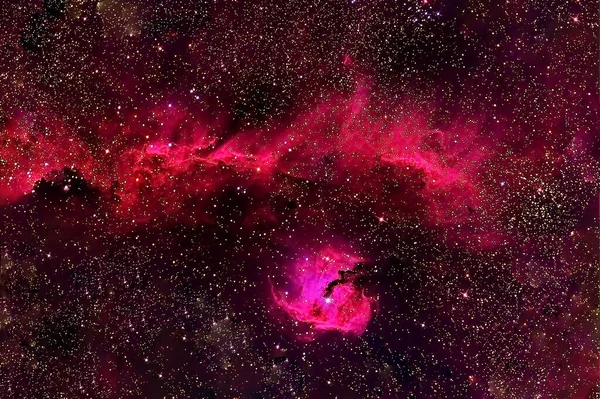Красная Космическая Туманность Элементы Этого Изображения Представлены Наса Высокое Качество — стоковое фото