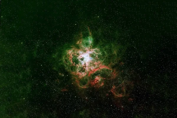 An unusual green galaxy. Elements of this image were furnished by NASA. High quality photo