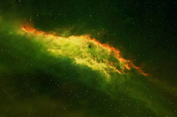 Незвичайна Зелена Галактика Елементи Цього Зображення Були Обладнані Наса Фотографія — стокове фото