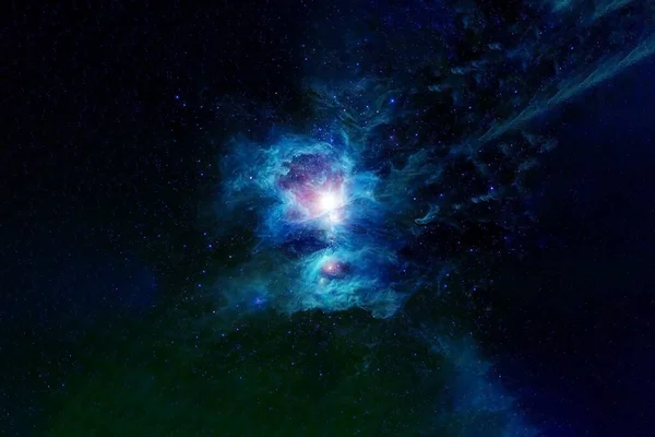 Niebieska Piękna Galaktyka Elementy Tego Obrazu Zostały Dostarczone Przez Nasa — Zdjęcie stockowe