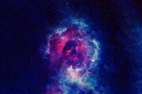 Kék galaxis csillagokkal. A kép elemeit a NASA bocsátotta rendelkezésre.. — Stock Fotó