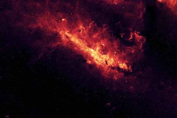 Kızıl uzay nebulası. Bu görüntünün elementleri NASA tarafından döşendi.. — Stok fotoğraf