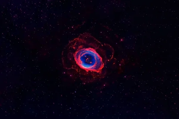 Galaxia Roja Con Estrellas Nebulosas Elementos Esta Imagen Proporcionados Por —  Fotos de Stock