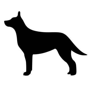 köpek siluet vektör siyah
