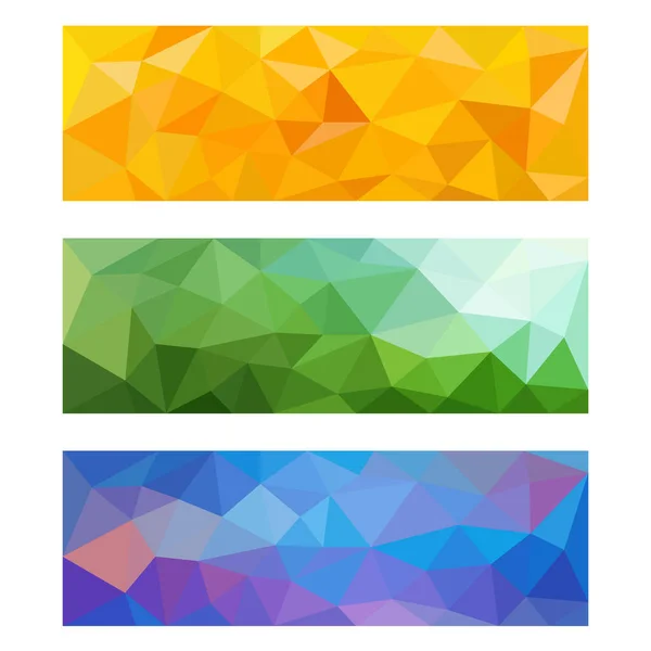 異なる色合いの三角形のポリゴングラフィックスのベクトル — ストックベクタ