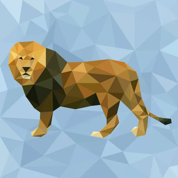 bir çokgen grafikte aslan siluet vektör