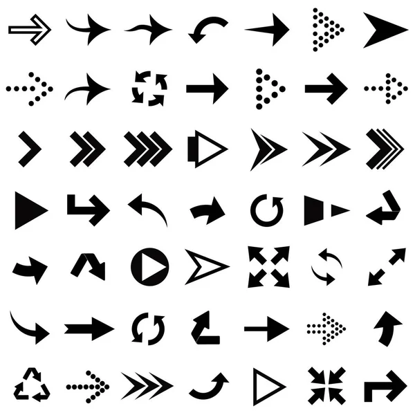 Yön okları farklı şekiller kümesi