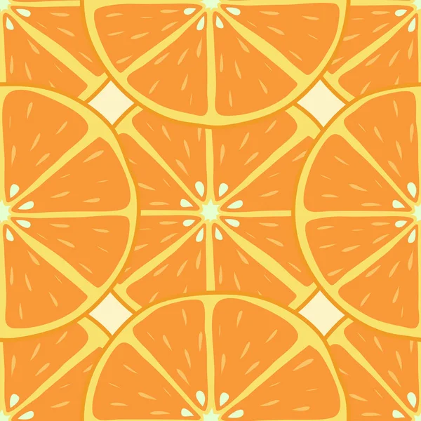 Hand Getekende Naadloze Oranje Patroon Lichte Achtergrond — Stockvector