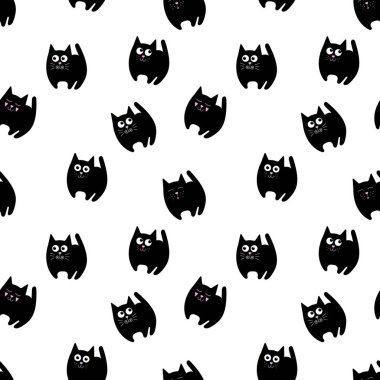 siyah mühürler farklı duygular ile Seamless modeli