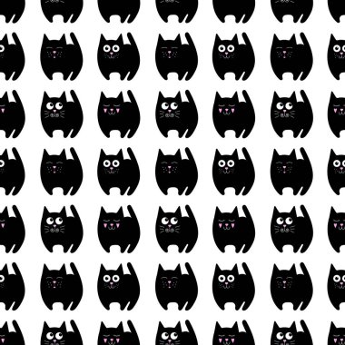 siyah mühürler farklı duygular ile Seamless modeli