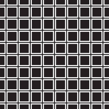 Dikişsiz desen siyah arka plan ve beyaz kareler içeren