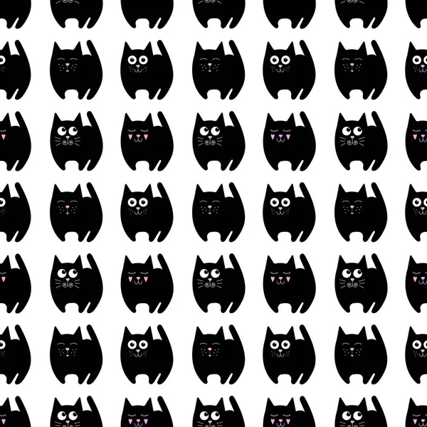 siyah mühürler farklı duygular ile Seamless modeli