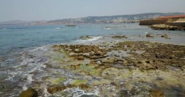 coral Beach, güzel deniz dalga güzel üstten görünüm