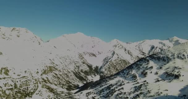 Beautiful view of the snowy mountains of the Italian Alps, ski resort in 4k — Stock Video