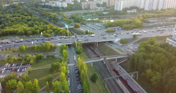 View from the top of a beautiful city — Stock Video