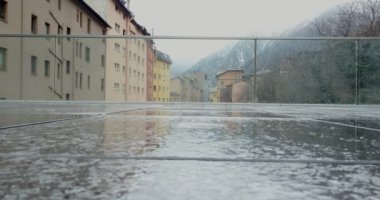 Andorra la vella 'nın dağ manzarası, katalonya