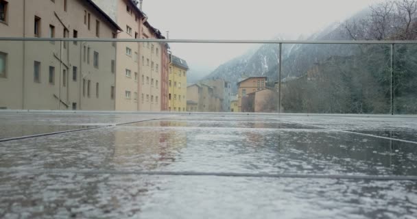 Andorra la vella 'nın dağ manzarası, katalonya — Stok video