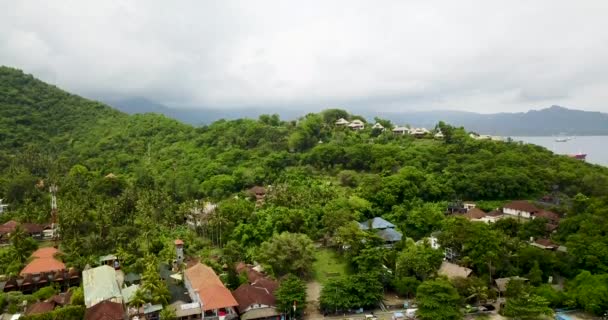 美丽的海港景色与渔船, 4k 视频, 渔村 — 图库视频影像