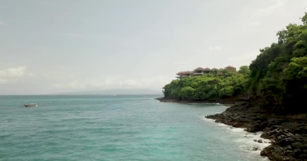 Belle plage tropicale, vue aérienne, vidéo 4k, Indonésie — Video