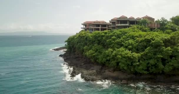 Belle plage tropicale, vue aérienne, vidéo 4k, Indonésie — Video