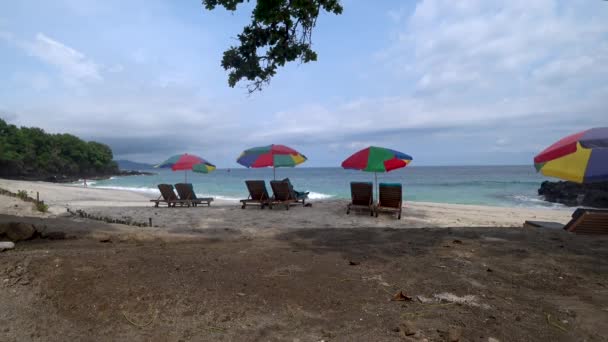Hermosa vista de la playa tropical, hermoso mar asia — Vídeos de Stock