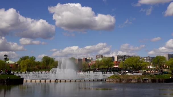 Bela vista do lago no parque, Europa , — Vídeo de Stock