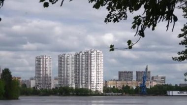 Şehir dolgu güzel görünümü, 4k video