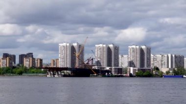 Şehir dolgu güzel görünümü, 4k video