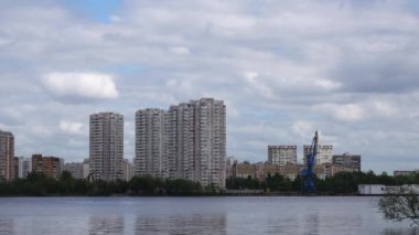 Şehir dolgu güzel görünümü, 4k video