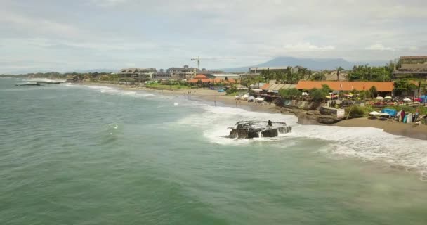 Vista do topo da bela costa do Mar do Caribe — Vídeo de Stock