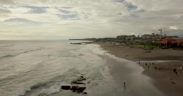 Vista desde la cima de la hermosa costa del Mar Caribe — Vídeo de stock