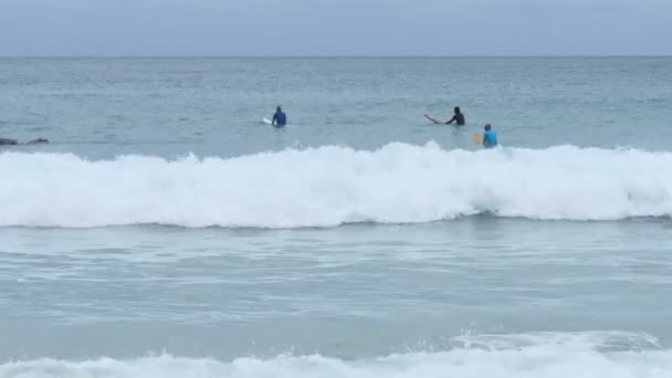 Rainy Season Always Have Big Wave Naiharn Beach Good Surfing — Stock Video