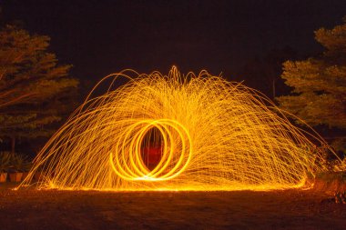 yanan çelik yün iplik, daire yangın gece