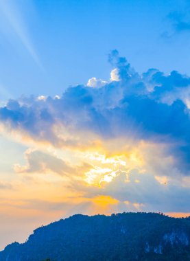 Nangnon üzerinde bulut Panorama ışık tepe Chiang Rai
