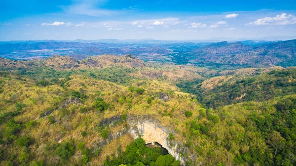 Αεροφωτογράφηση Τοπίο Του Σπηλαίου Thanlod Yai Thanlod Noi Σπήλαιο Μεταξύ — Φωτογραφία Αρχείου