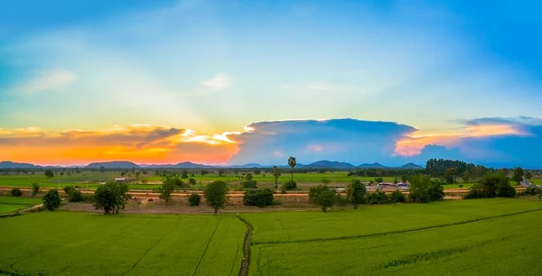 Vue Aérienne Paysage Coucher Soleil Sur Nouveau Col Route Dans — Photo