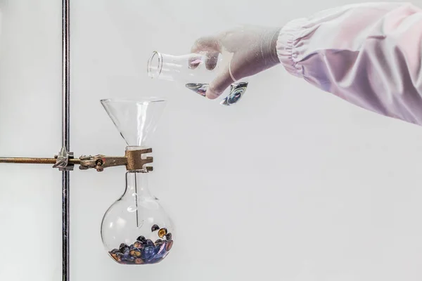 Scientifique Équipement Raffinage Laboratoire Distillation Alcool Partir Bleuets — Photo