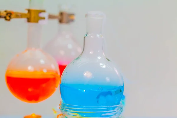 Blue Water Kettle Glass Laboratory Experiments — Stock Photo, Image