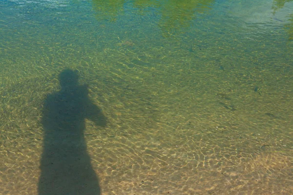 Sombra Fotógrafo Água Mar Praia Nai Harn — Fotografia de Stock