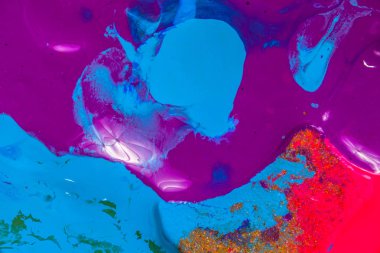 renkli ekran baskı mürekkep bir sanat yapılan yere düştü