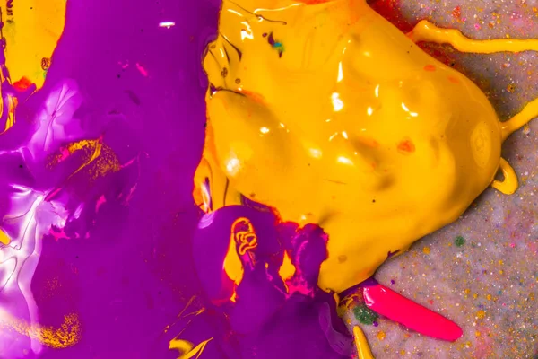 Colorful Screen Printing Ink Dropped Ground Made Abstract Art — Stock Photo, Image