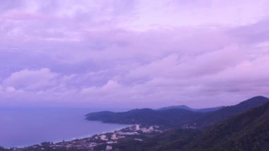 Hava sahne gündoğumu Chalong deniz Phuket Tayland