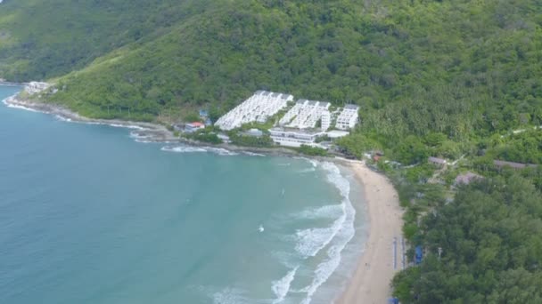 Vista Aérea Puesta Sol Sobre Playa Nai Harn Playa Nai — Vídeo de stock