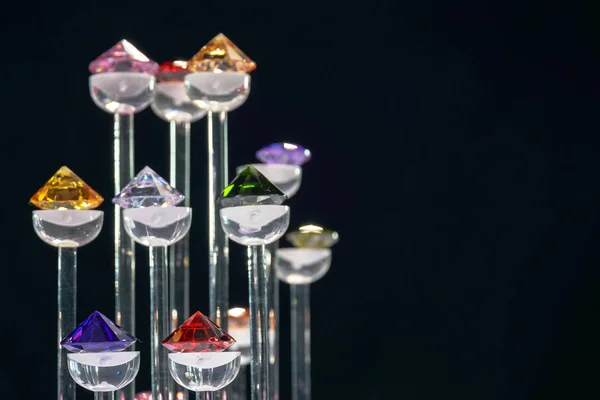Gyönyörű Gyémánt Gyémánt Kirakat Térkép — Stock Fotó