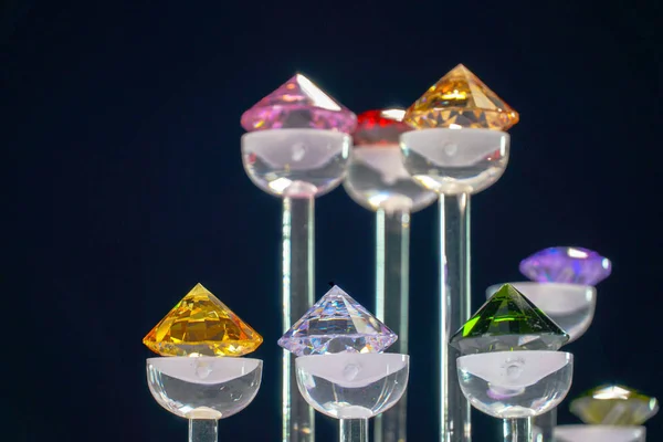 Diamantes Hermosos Muestran Escaparate Diamantes —  Fotos de Stock